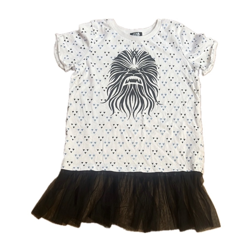 Star Wars Chewbacca Girls Graphic Top with Tulle Hem - Size XL - Disney